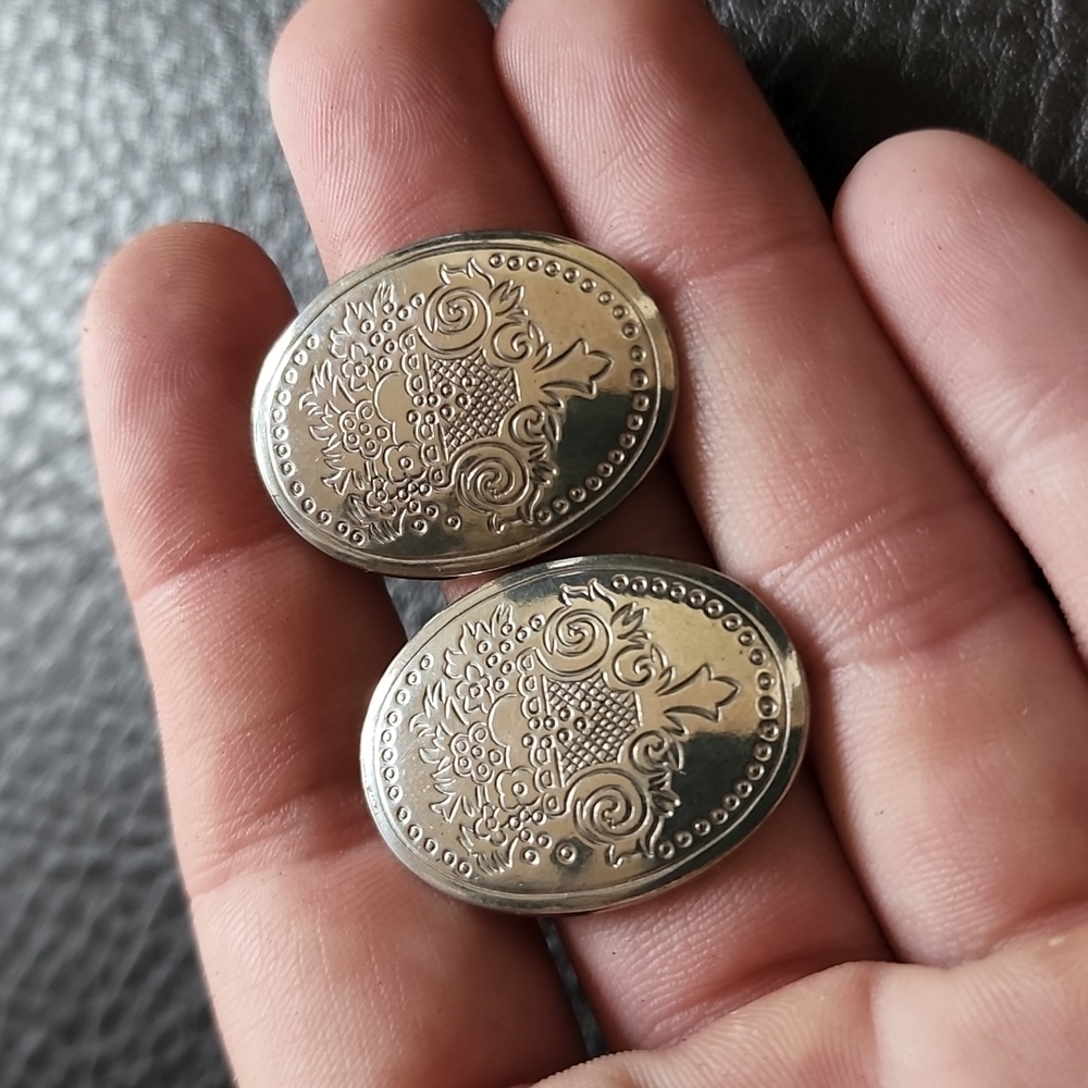VTG Kirk Stieff pewter earrings